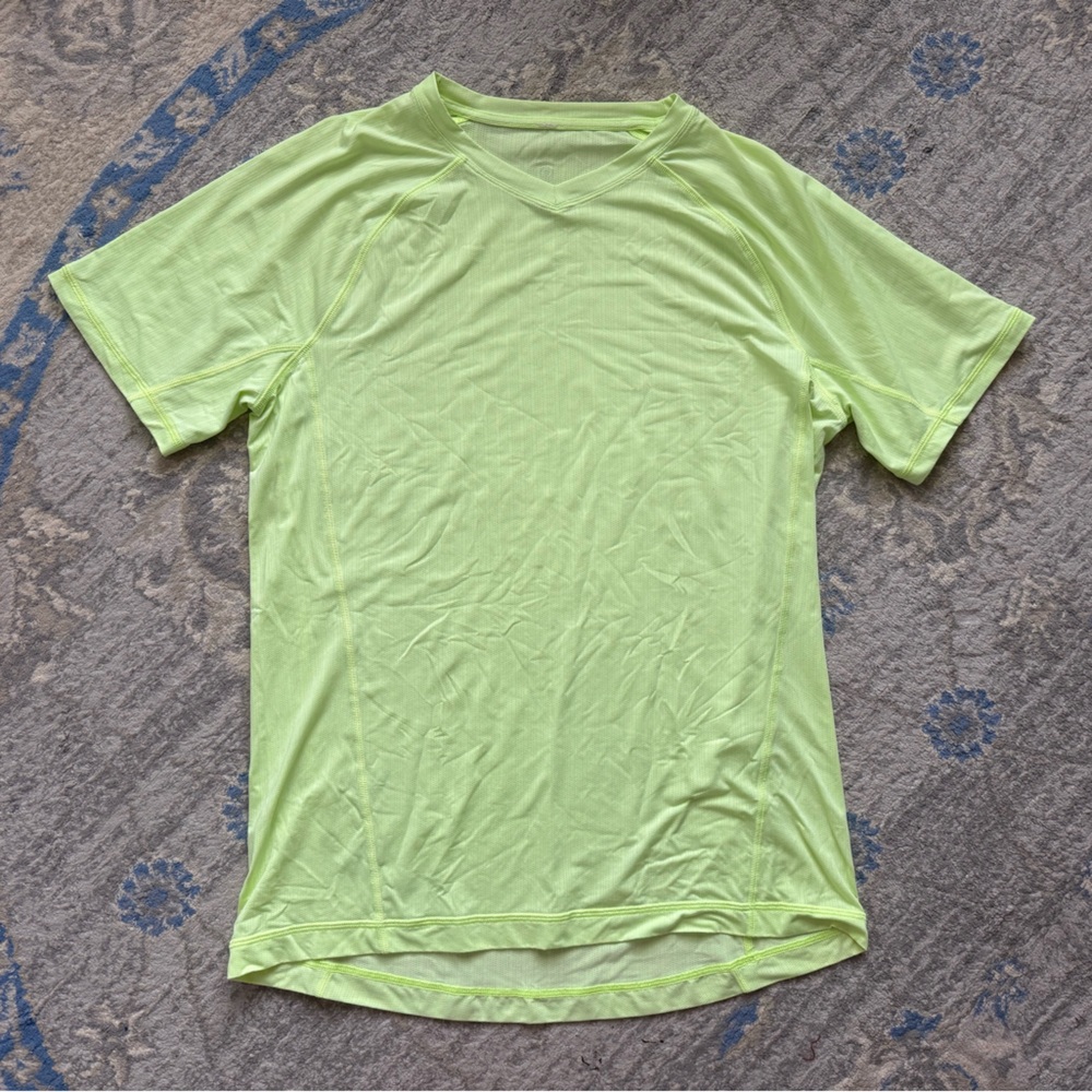 Lululemon Neon Yellow Short Sleeve Performance Tee